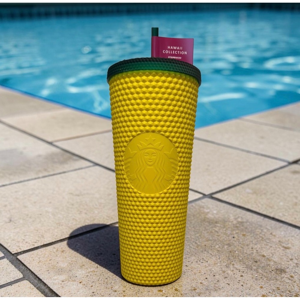 Starbucks Studded Pineapple Tumbler Yellow Hawaii Exclusive Special Edition NEW